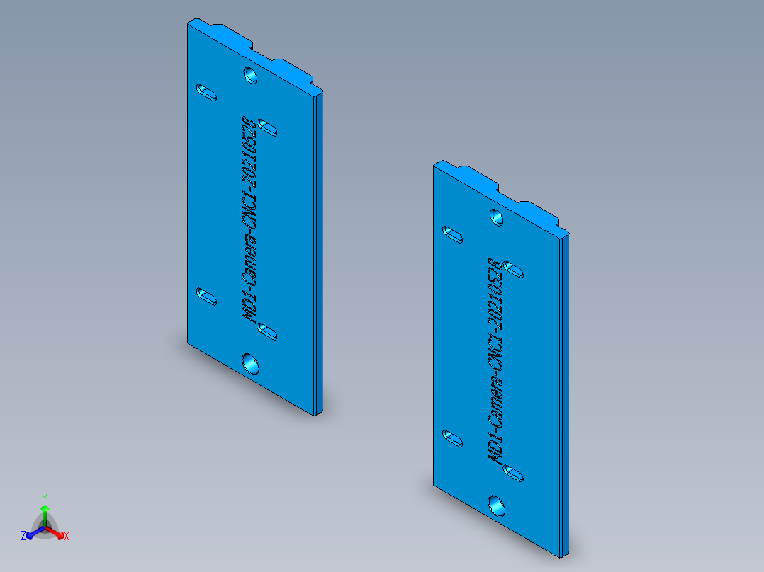 电脑摄像头保护盖飞面加工UG编程程序模型正等轴测图