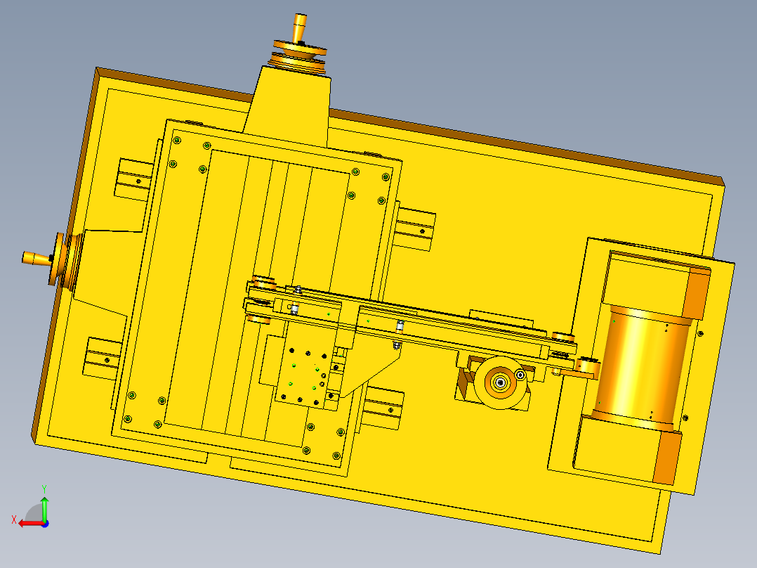 快走丝电火花线切割机床设计后视图