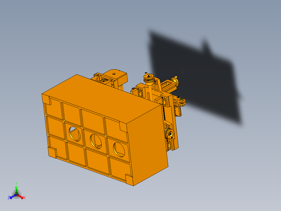 快走丝电火花线切割机床设计正等轴测图