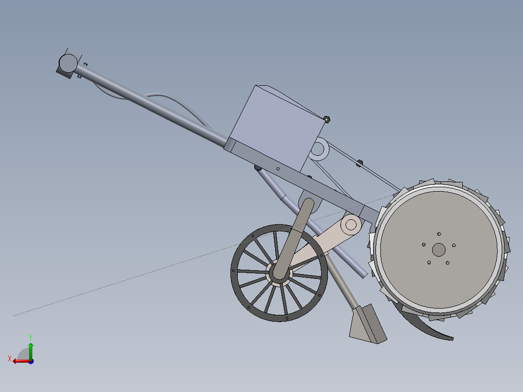 农业机械、播种机(60)后视图