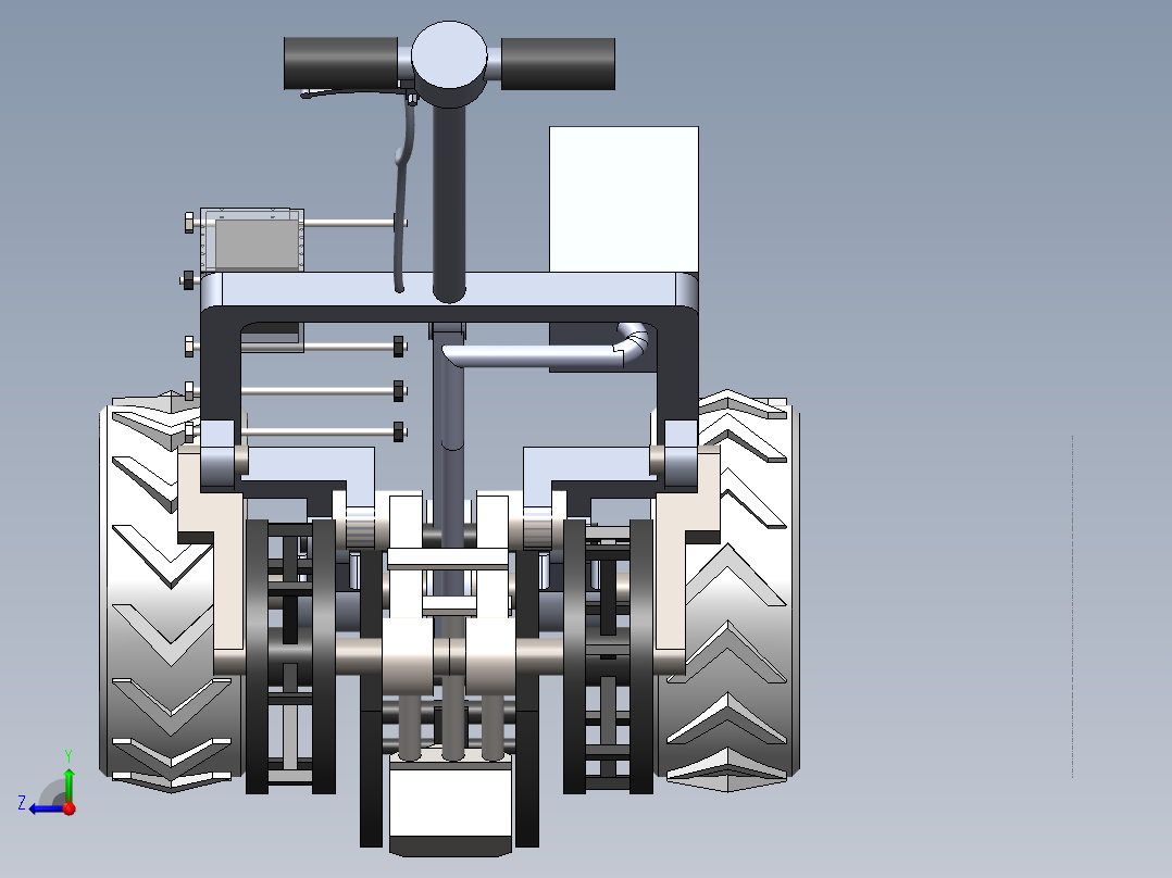 农业机械、播种机(60)右视图