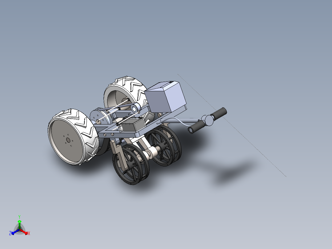 农业机械、播种机(60)正等轴测图