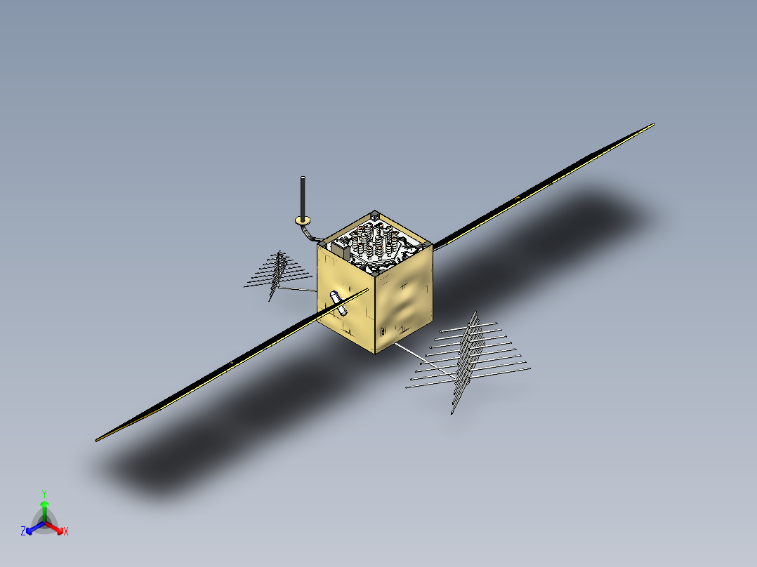 卫星、空间站(28)正等轴测图