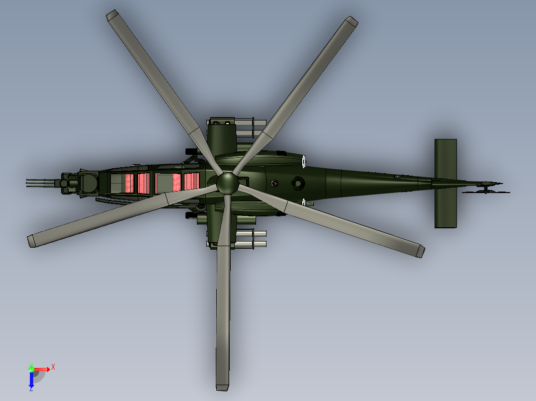 直升机(53)俯视图