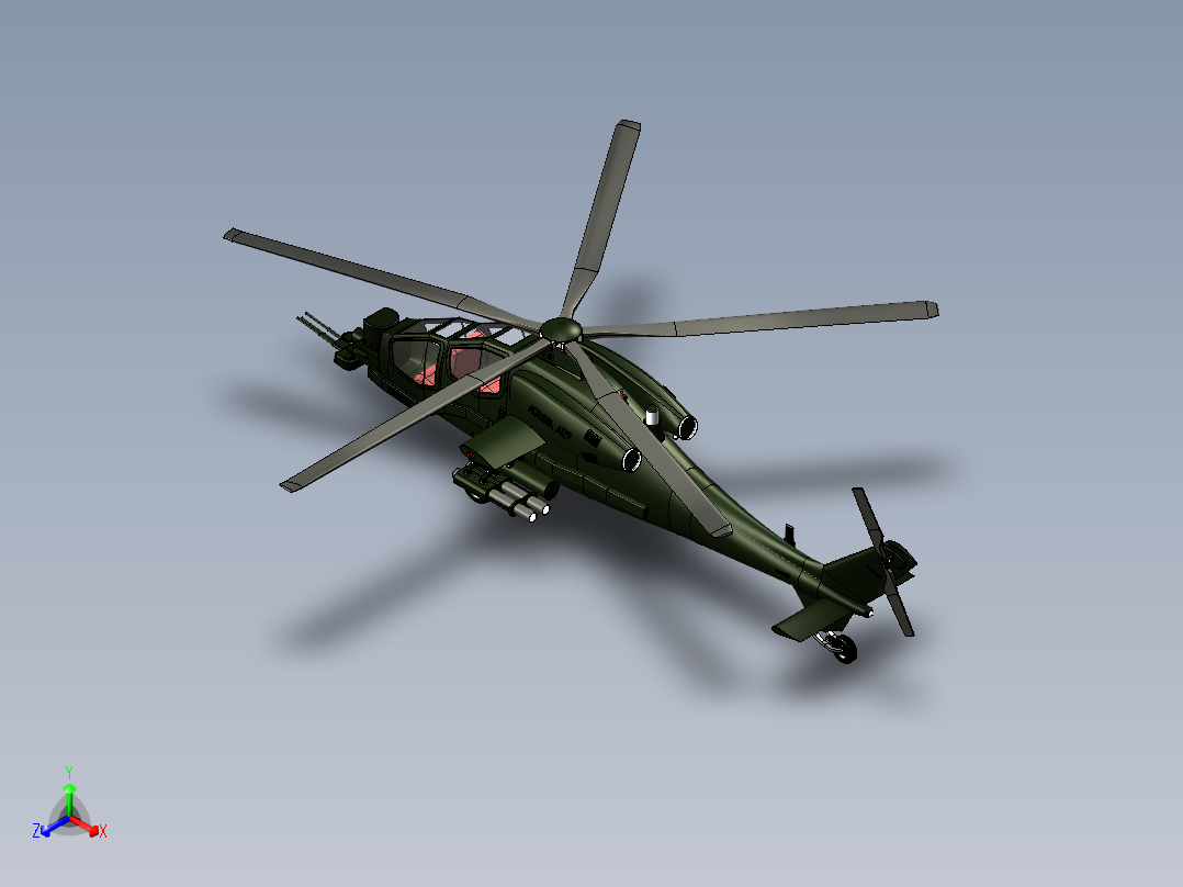 直升机(53)正等轴测图