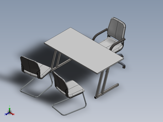 电脑桌(33)正等轴测缩略图