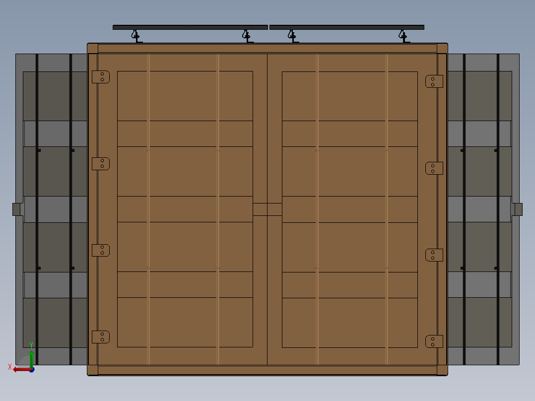 太阳能设计40英尺集装箱式后视图