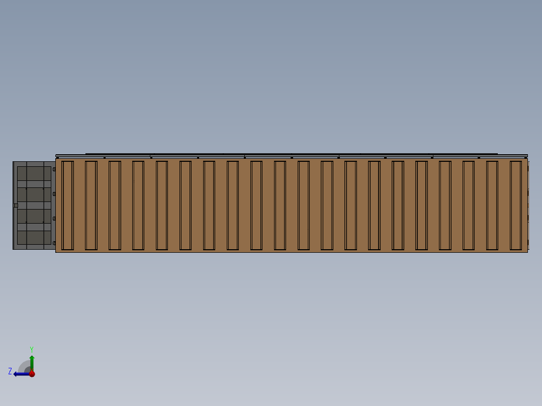 太阳能设计40英尺集装箱式右视图