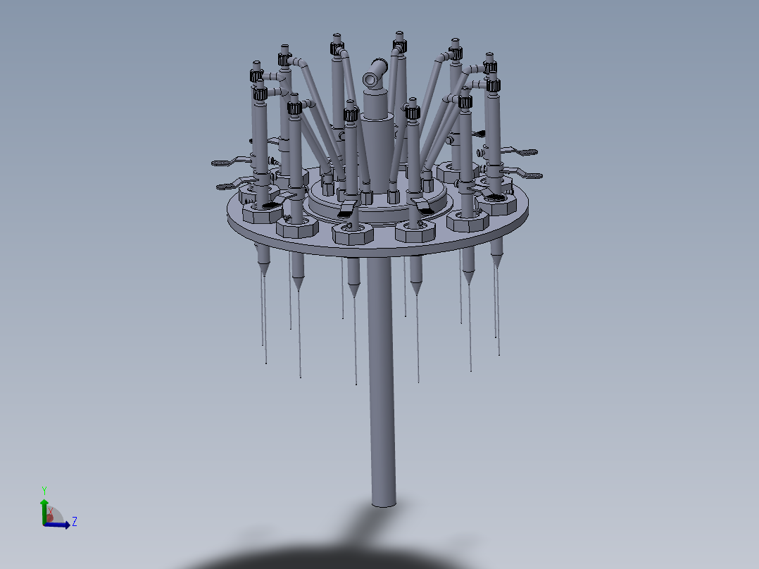 氮吹仪的快调吹针组件