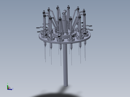 氮吹仪的快调吹针组件