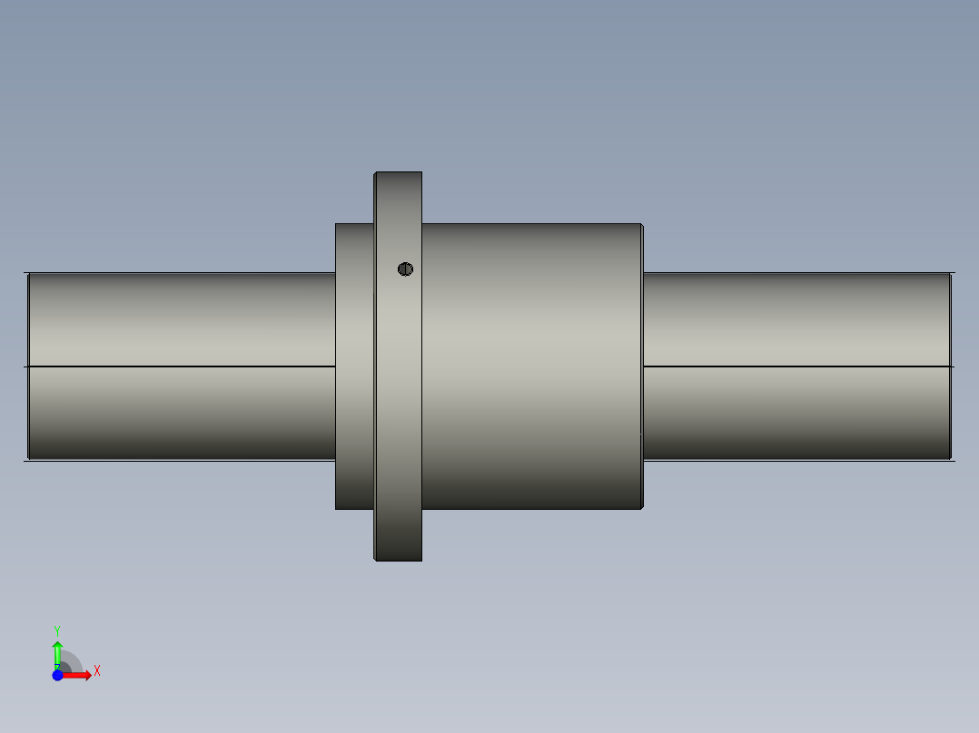 JF12525-5滚珠丝杆3D模型前视图