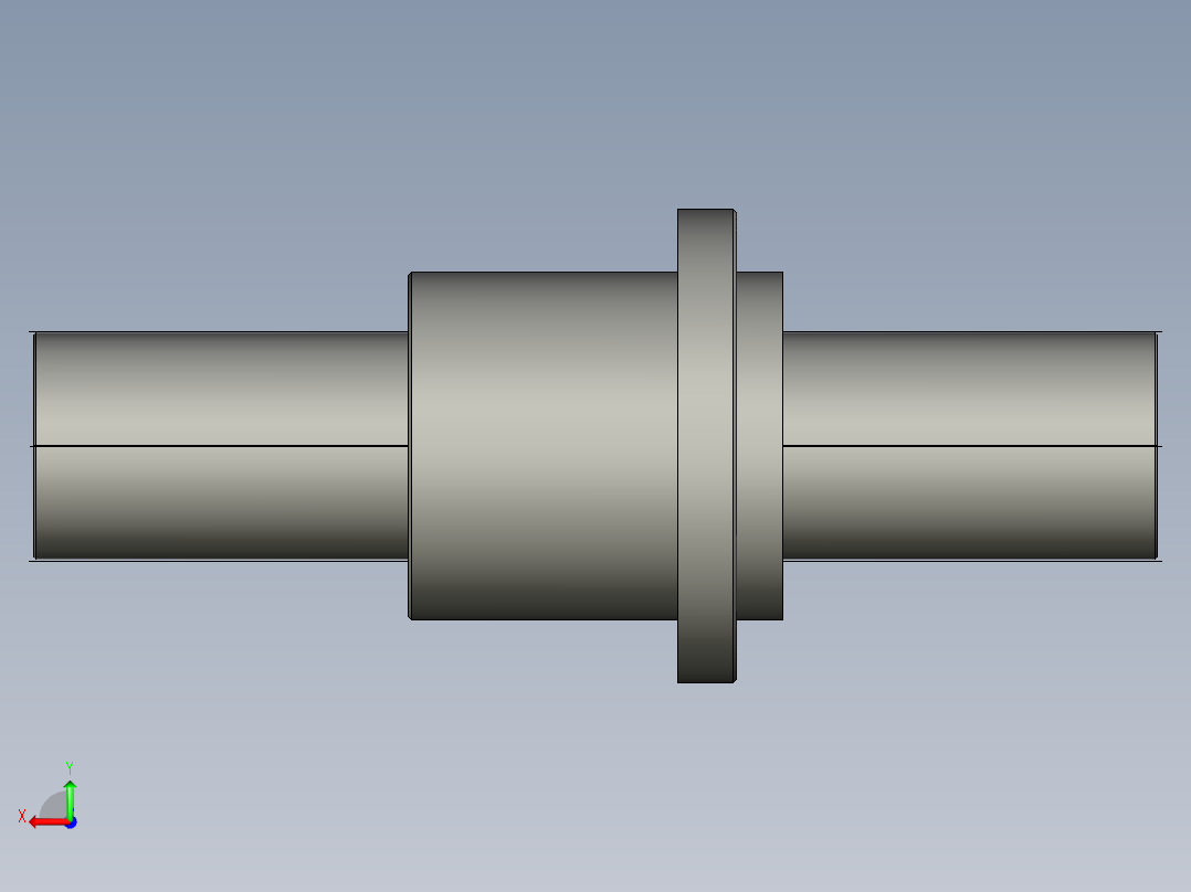 JF12525-5滚珠丝杆3D模型后视图