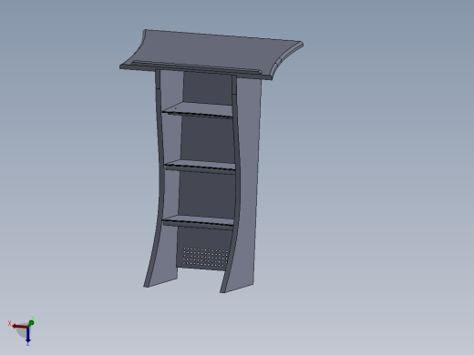 控制台 操作台lectern-1834-模型格式为 sw stl