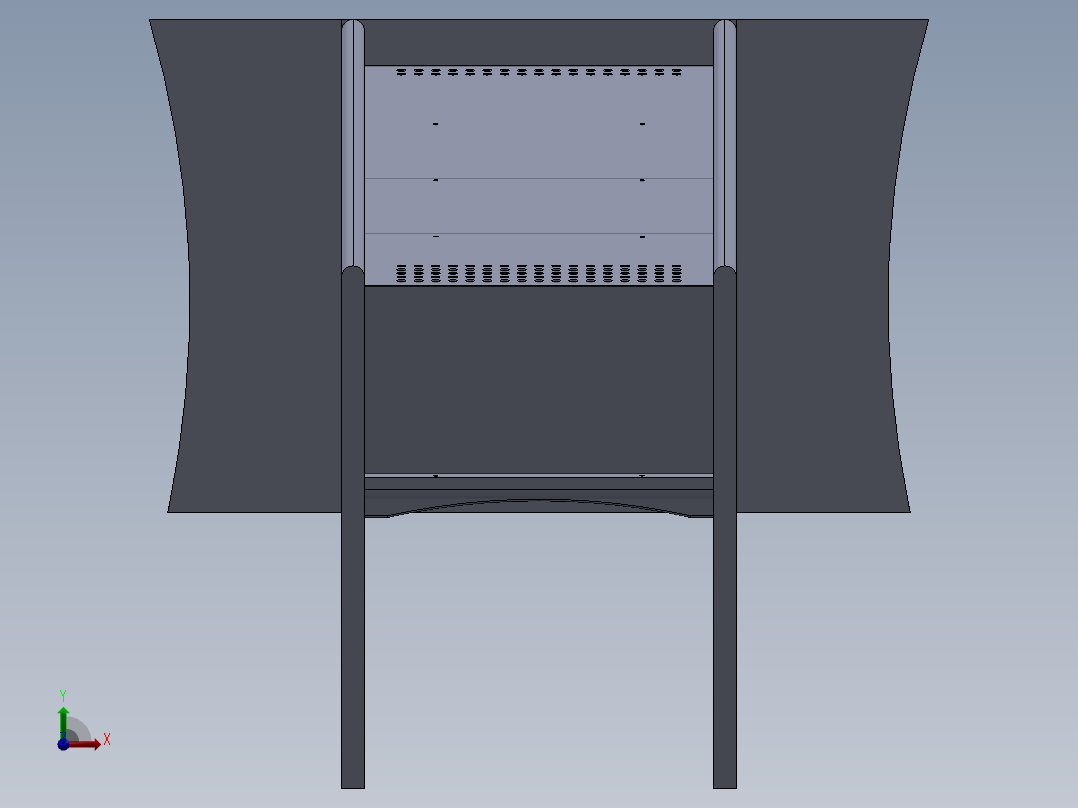 控制台 操作台lectern-1834-模型格式为 sw stl前视图
