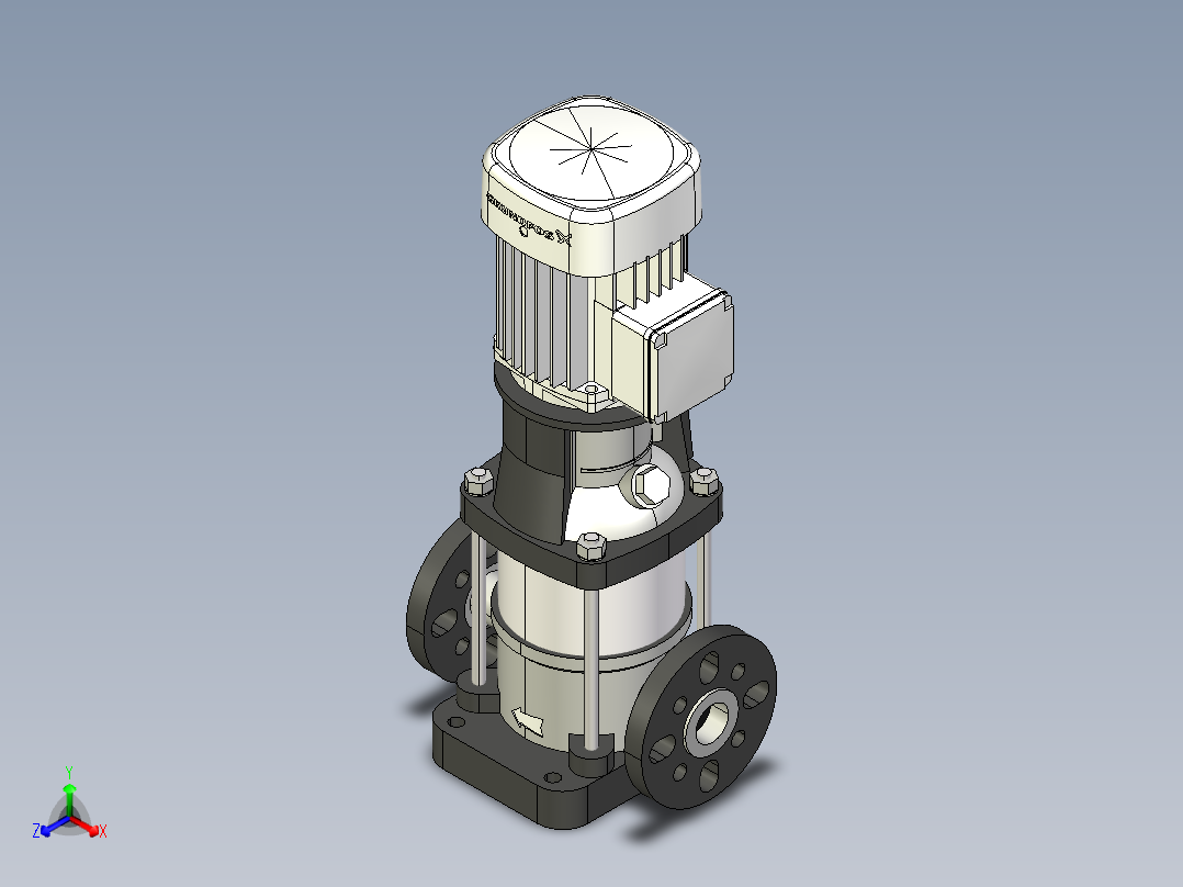 格兰富泵CRN-1-6-A-FGJ-G-V-HQQV 3PH _ 055 kw主视图