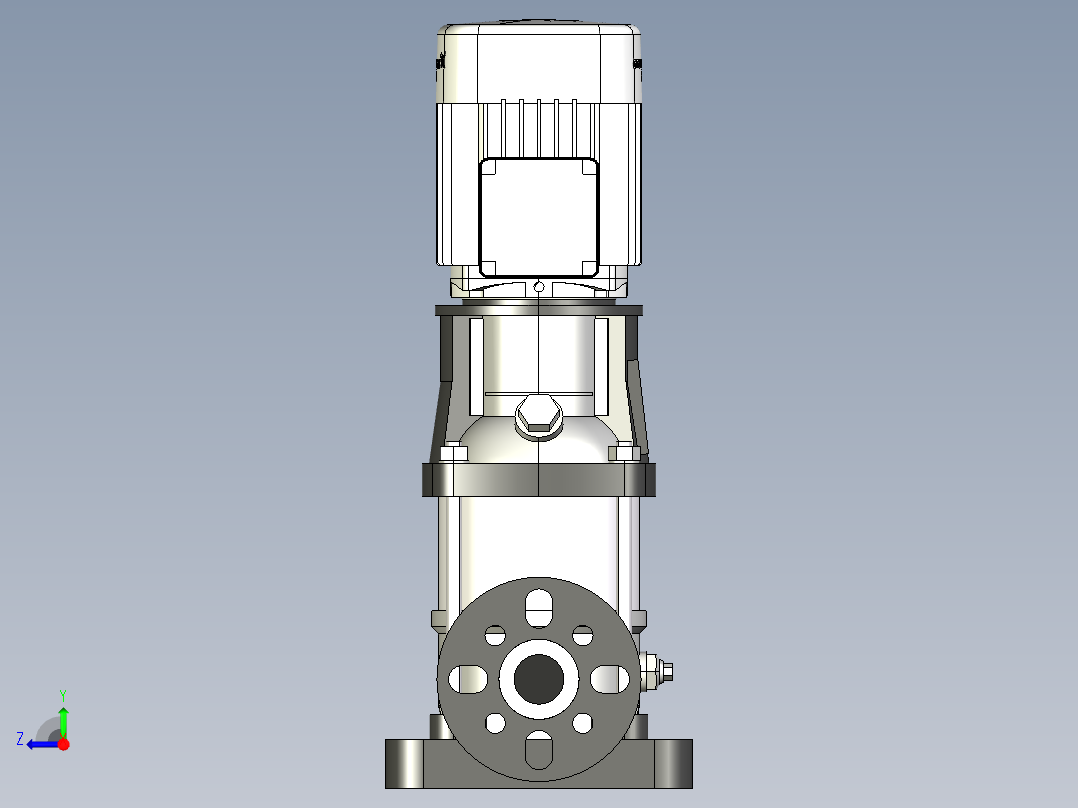 格兰富泵CRN-1-6-A-FGJ-G-V-HQQV 3PH _ 055 kw右视图
