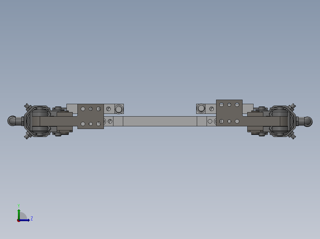 基于连杆原理的压紧机构左视图
