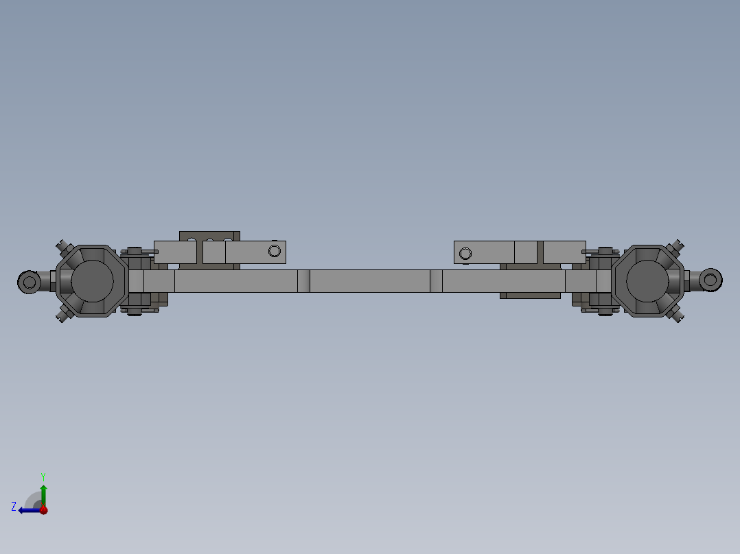 基于连杆原理的压紧机构右视图