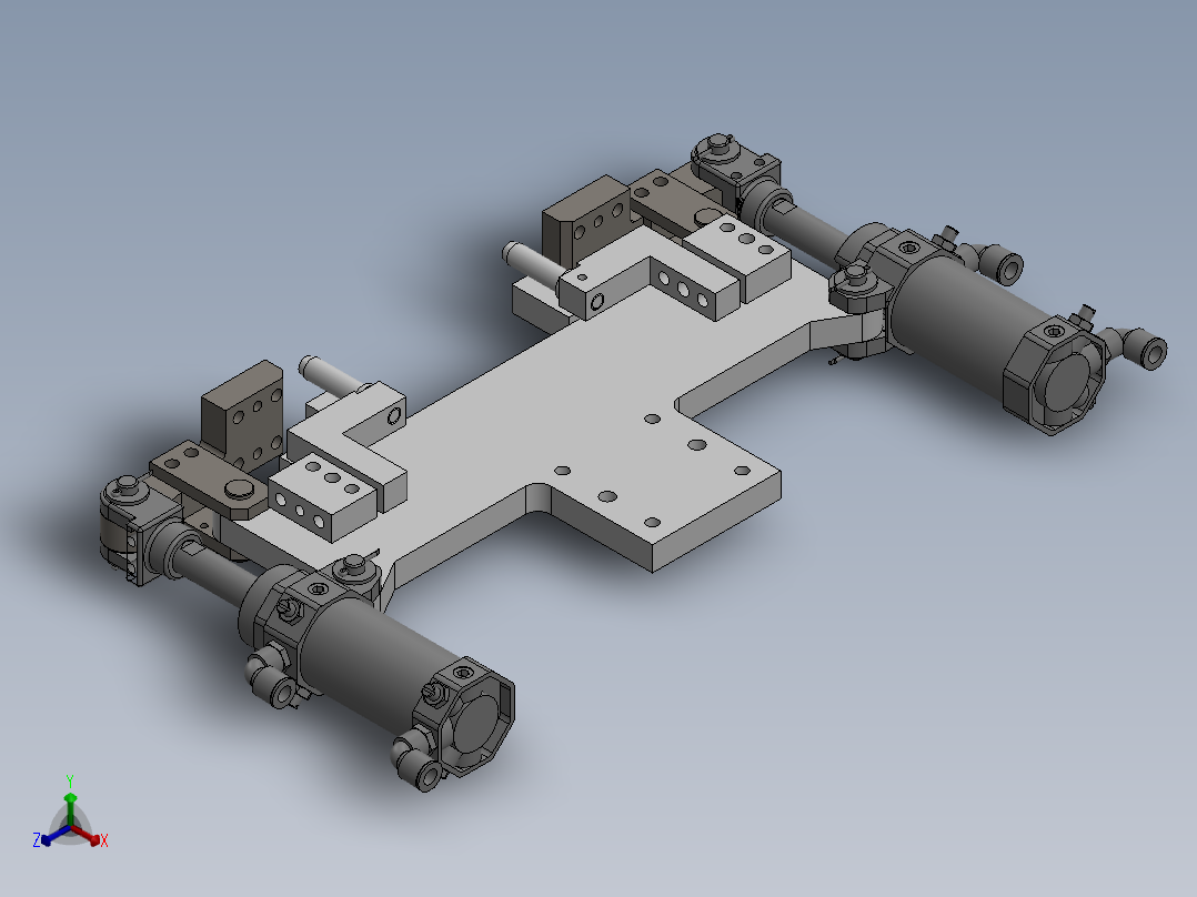 基于连杆原理的压紧机构正等轴测图
