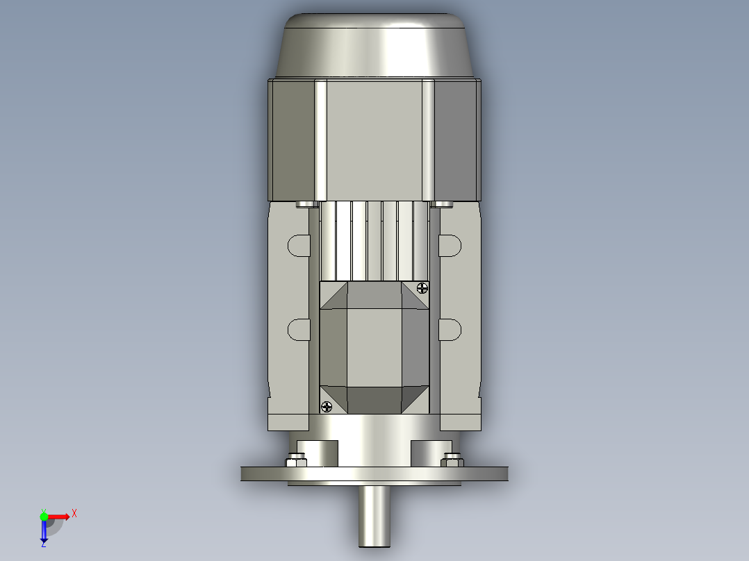 NMRV063蜗轮蜗杆减速机RV63-20-15kW_电机俯视图