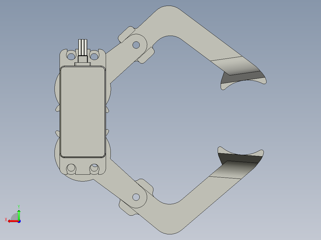 机械爪下后视图