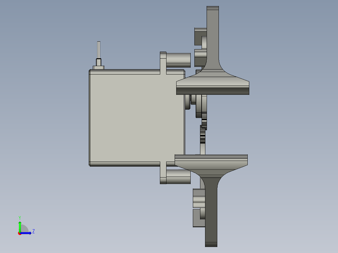 机械爪下左视图