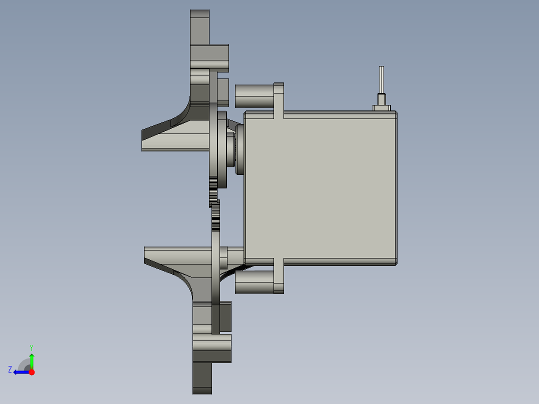 机械爪下右视图