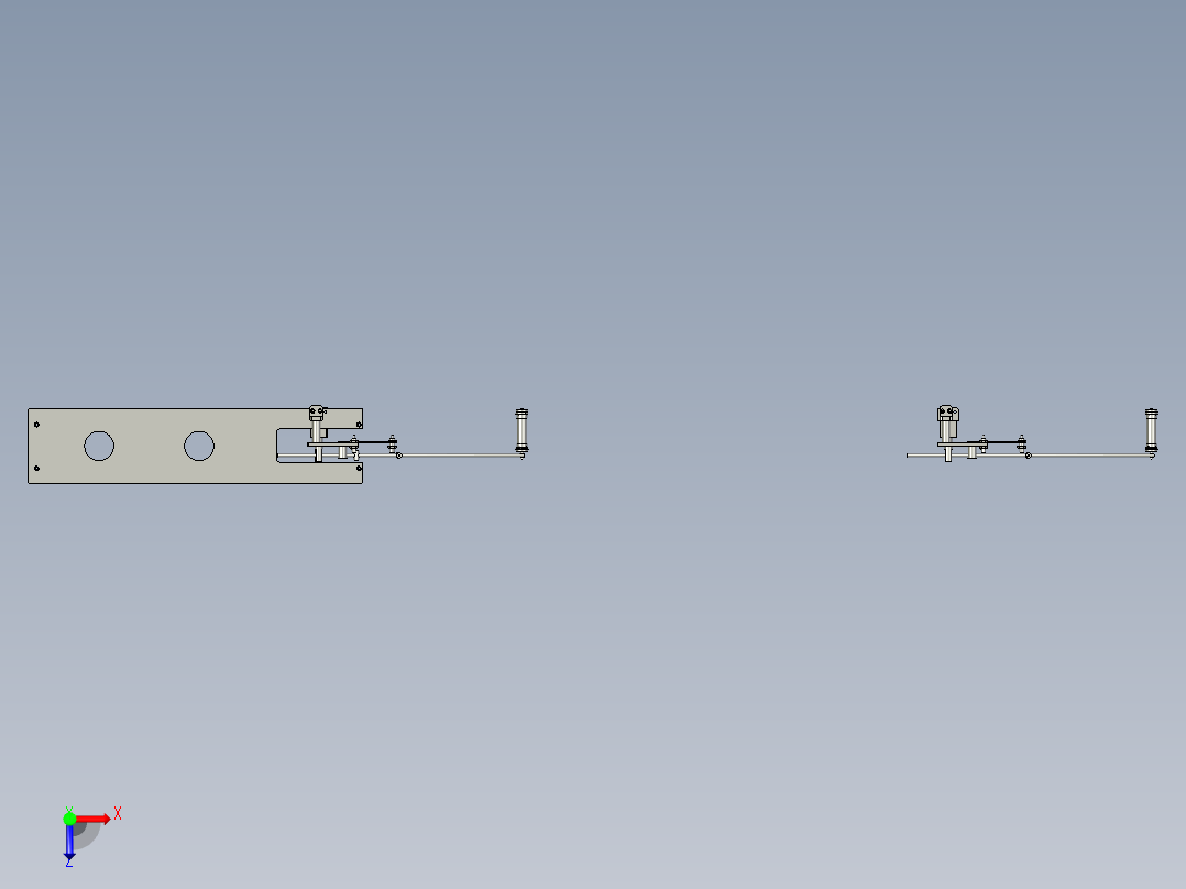 全自动铜膜天线切割检测自动化生产线S2d01-011缓存部分组件俯视图