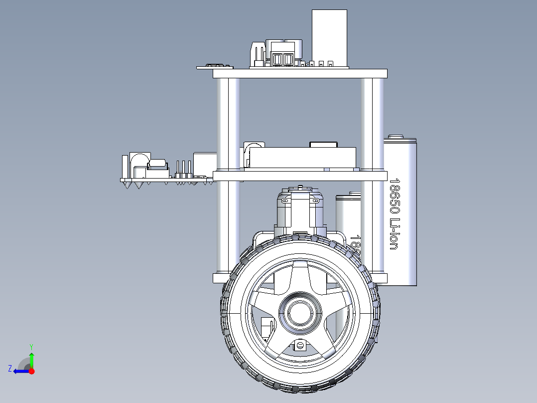 两轮自平衡机器人右视图