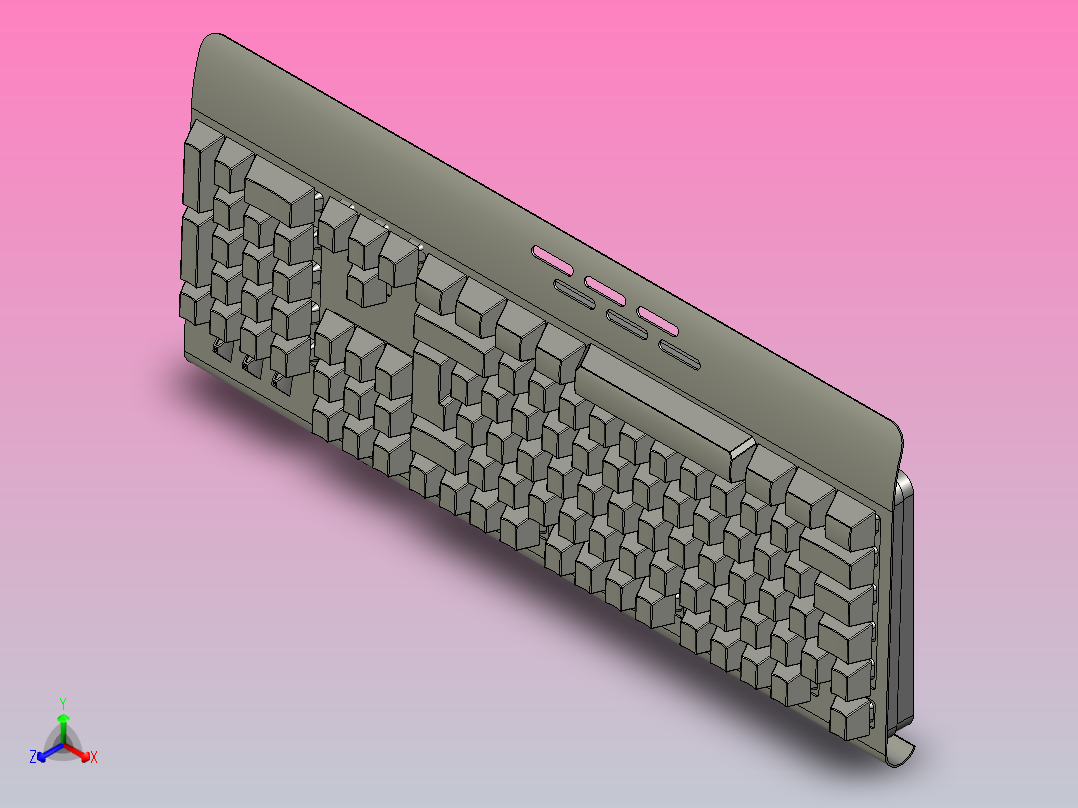 红宝石烈焰3色背光游戏键盘11主视图