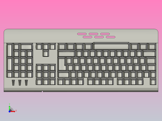 红宝石烈焰3色背光游戏键盘11前视缩略图