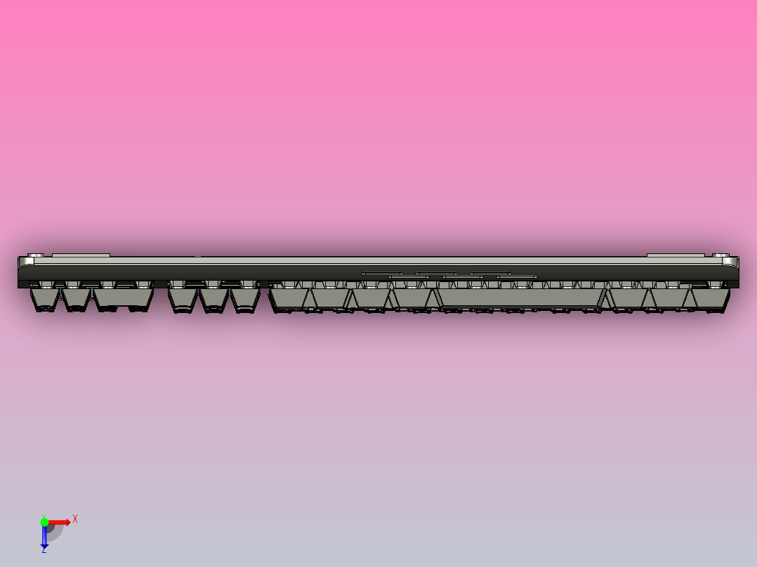 红宝石烈焰3色背光游戏键盘11俯视图