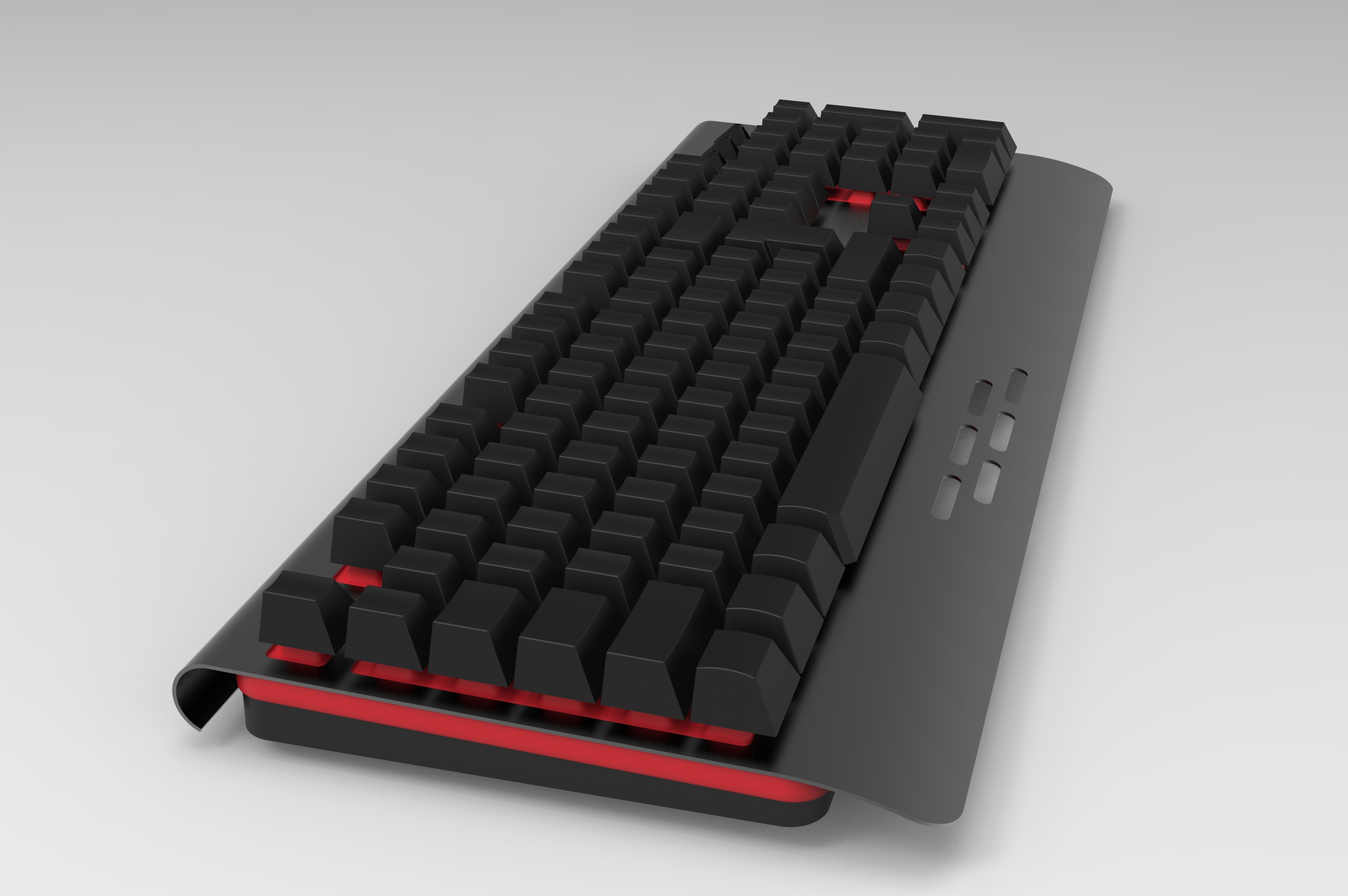 红宝石烈焰3色背光游戏键盘11