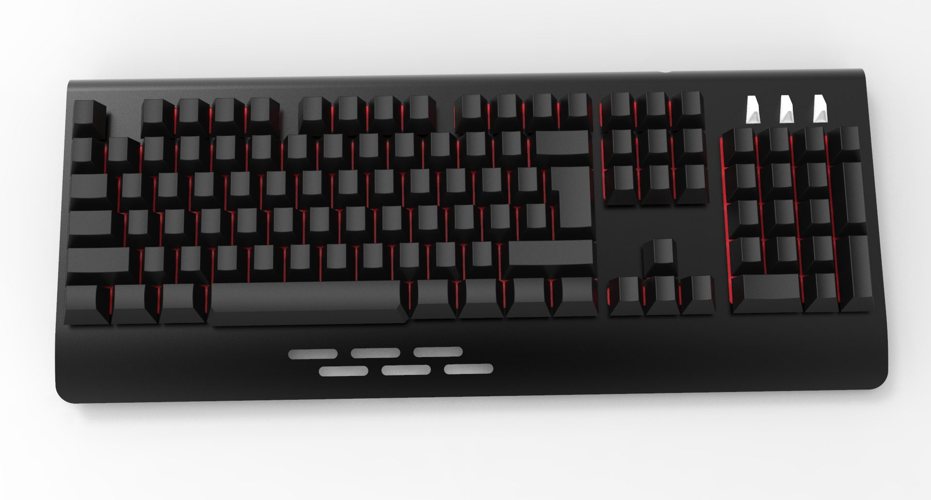 红宝石烈焰3色背光游戏键盘11