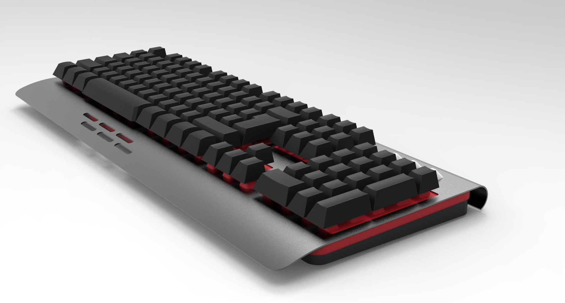 红宝石烈焰3色背光游戏键盘11