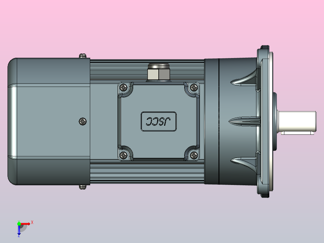 JSCC变频减速电机 f250v01-R俯视图