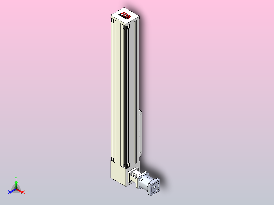 伺服电机集成皮带传动直线执行器TPA-OCB-140-256-L550-DL-J90-N3主视图