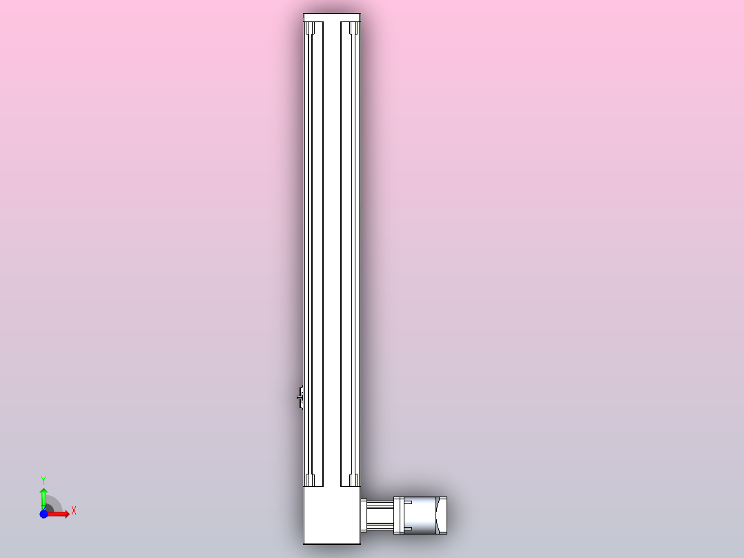 伺服电机集成皮带传动直线执行器TPA-OCB-140-256-L550-DL-J90-N3前视图