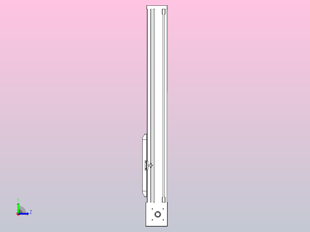 伺服电机集成皮带传动直线执行器TPA-OCB-140-256-L550-DL-J90-N3左视图