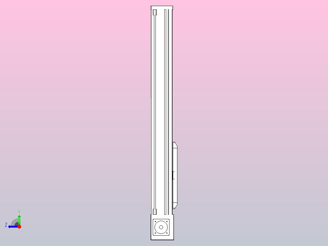 伺服电机集成皮带传动直线执行器TPA-OCB-140-256-L550-DL-J90-N3右视图