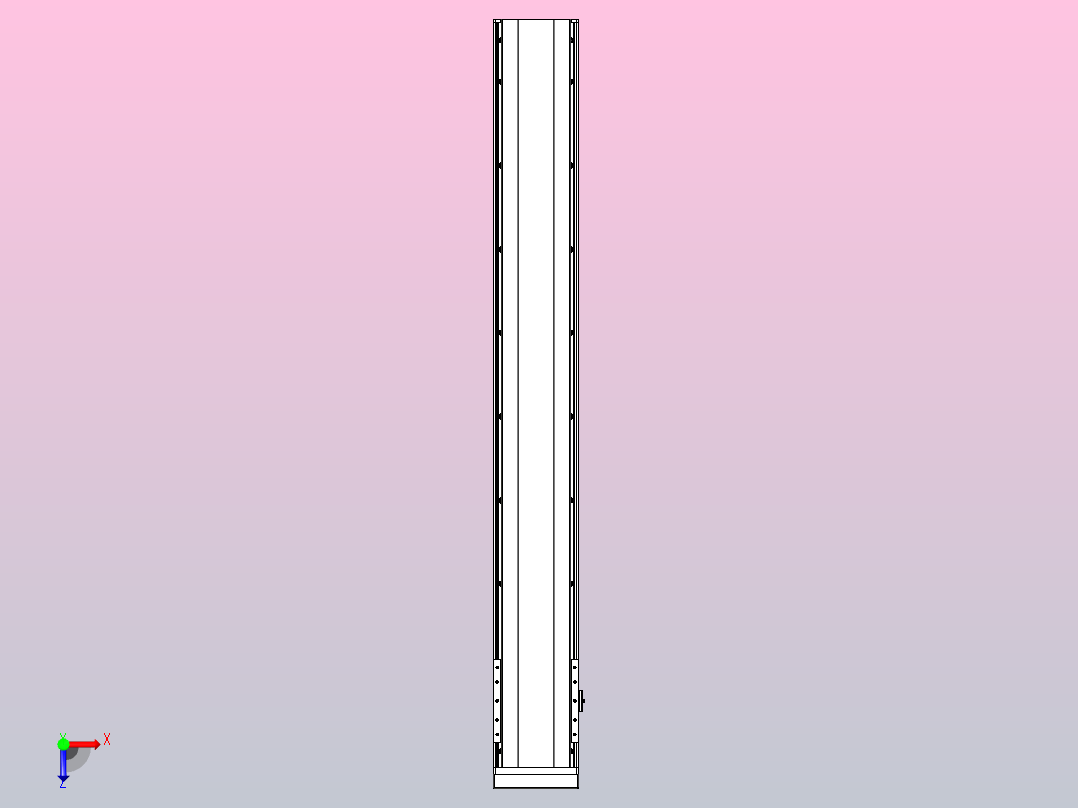 日规模组半封闭丝杆TPA-HNR-202D-2510C-L1450-MP-C-P75-N3俯视图