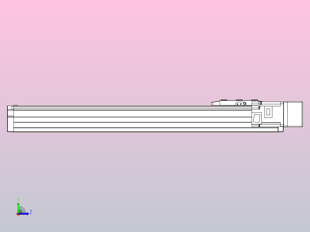 滚珠丝杠直线轴内置导轨TPA-GCR-80-1610C-L450-MR-M20-N3左视图