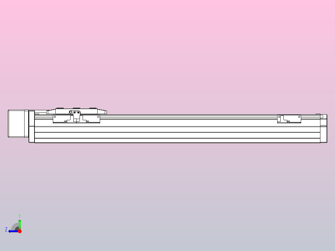 滚珠丝杠直线轴内置导轨TPA-GCR-80-1610C-L450-MR-M20-N3右视图