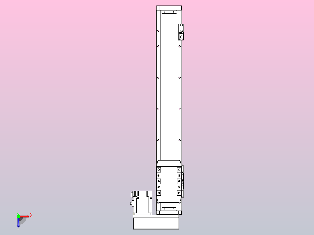 滚珠丝杠直线轴内置导轨TPA-GCR-80-1610C-L450-MR-M20-N3俯视图
