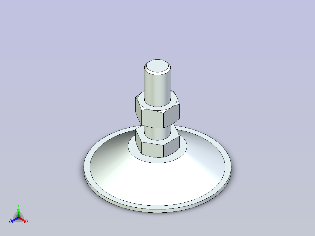 脚轮脚杯3D  WAH01-D90-M16-L50.x_t主视图