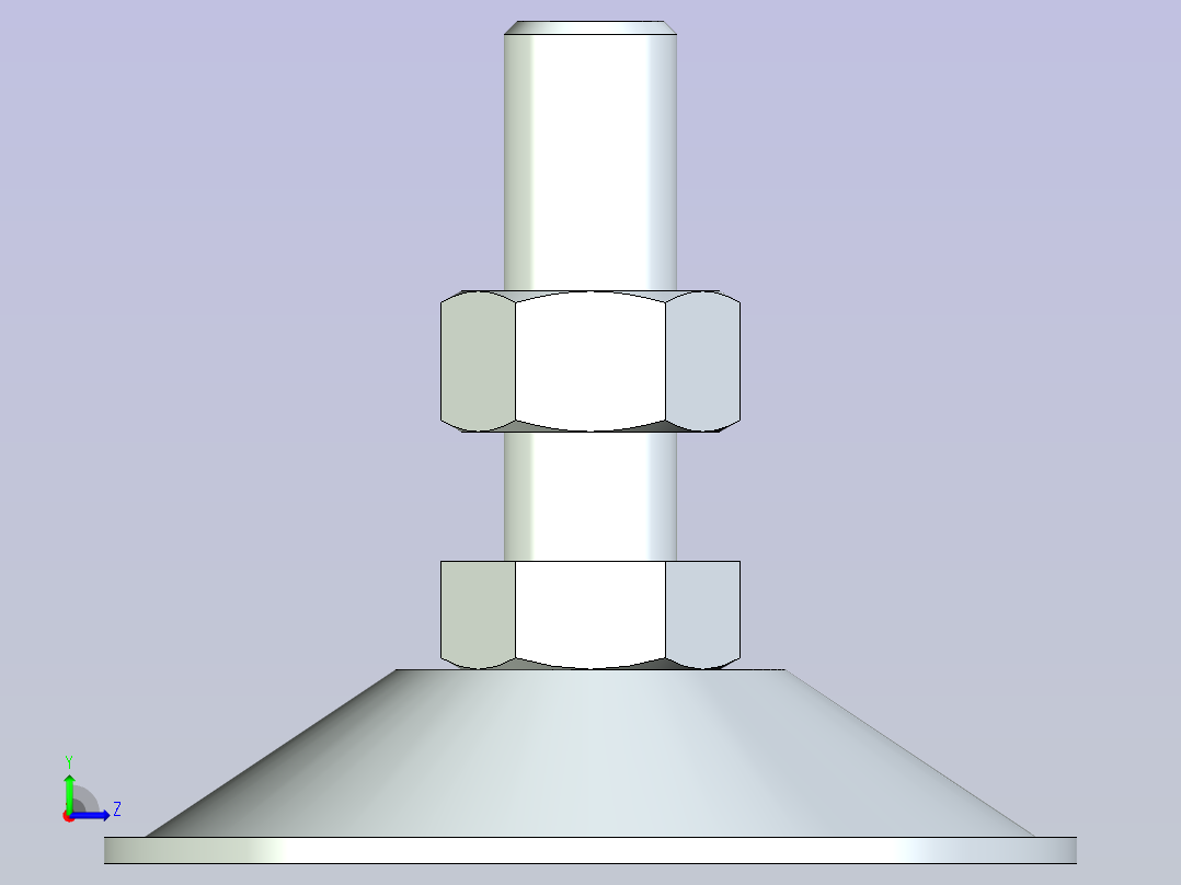 脚轮脚杯3D  WAH01-D90-M16-L50.x_t左视图