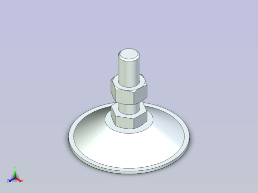 脚轮脚杯3D  WAH01-D90-M16-L50.x_t正等轴测缩略图