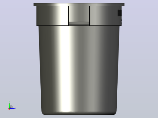 垃圾箱 垃圾处理设备rubbermaid-brute-trash-can-1834-模型格式为 stp x_t sw左视缩略图