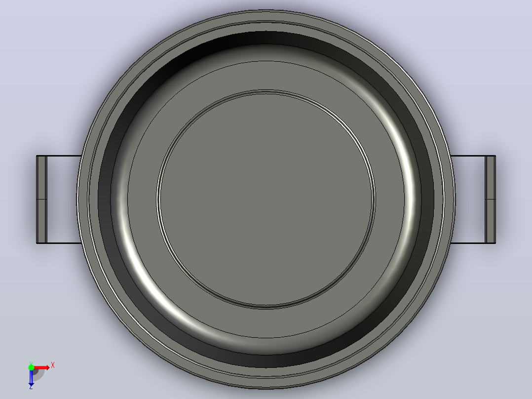 垃圾箱 垃圾处理设备rubbermaid-brute-trash-can-1834-模型格式为 stp x_t sw俯视图