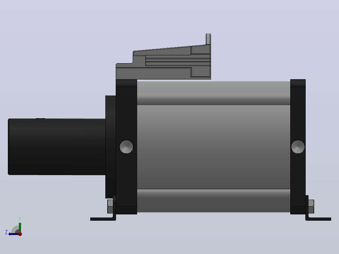 MHA系列直压式增压器[MHA-80-28-M-70-S1]右视图